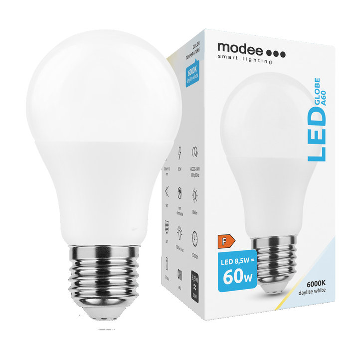MODEE LIGHTNING Modee Lighting LED žiarovka E27 8,5W 6000K A60 (60W)