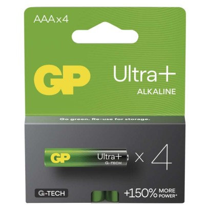 GP BATERIE GP Alkalická baterie ULTRA PLUS AAA (LR03)- 4ks