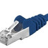 PREMIUMCORD Patch kábel CAT6a S-FTP, RJ45-RJ45, AWG 26/7 2m modrý