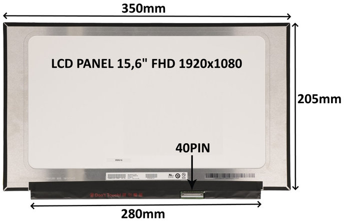 SIL LCD PANEL 15,6" FHD 1920x1080 40PIN MATNÝ IPS 120HZ / BEZ ÚCHYTŮ