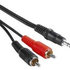 PREMIUMCORD Audio kábel 3,5 mm Jack - 2x Cinch 2 m (M/M, stereo)