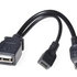 PREMIUMCORD USB redukčný kábel USB A/samica+Micro USB/samica - Micro USB/samica OTG