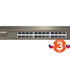 Tenda TEF1024D - 24x 10/100 Mb/s Fast Ethernet Switch, Fanless-bez ventilátorov, Rackmount, 6kV ochrana