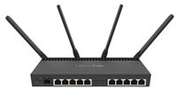 MikroTik RouterBOARDRB RB4011iGS+5HacQ2HnD-IN, štvorjadrový 1.4GHz CPU,1GB RAM,10xLAN,1x SFP+, Wi-Fi 2.4+5GHz (2033Mbps