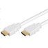 Vysokorýchlostný kábel HDMI + Ethernet PremiumCord, biely, pozlátené konektory, 10 m