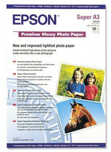 EPSON Prem.Glossy Photo Paper, DIN A3+, 255g/m2, 20listu