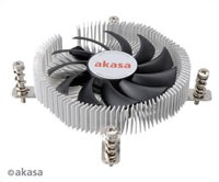 AKASA CPU chladič AK-CC7129BP01 pre Intel LGA 775 a 115x, 75mm PWM ventilátor, pre mini ITX skrinky