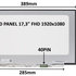 SIL LCD PANEL 17,3" FHD 1920x1080 40PIN MATNÝ IPS 144HZ / BEZ ÚCHYTŮ