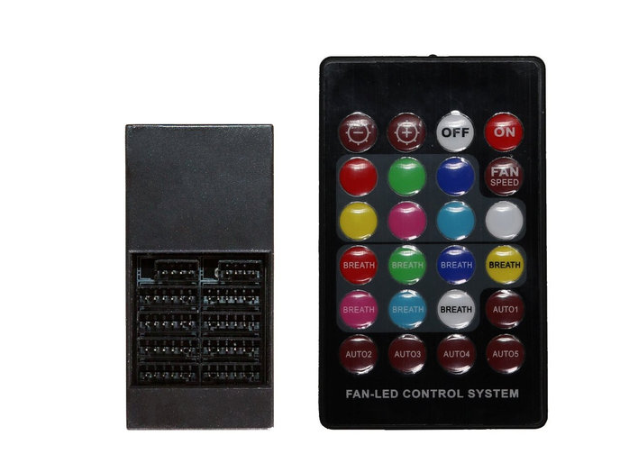 EVOLVEO C2, 12V, RGB FAN regulátor ventilátora + diaľkové ovládanie