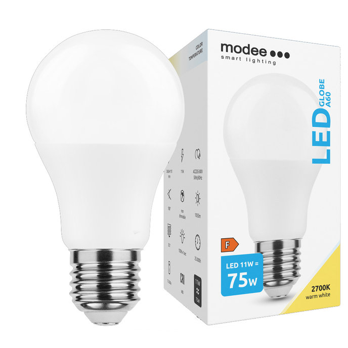 MODEE LIGHTNING Modee Lighting LED žiarovka E27 11W 2700K A60 (75W)