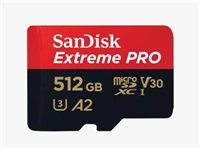 SanDisk Extreme PRO/micro SDXC/512GB/UHS-I U3 / Class 10/+ Adaptér