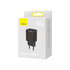 Baseus Travel Charger Compact wall Charger U+U, 10.5W, adaptér, čierny