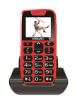 EVOLVEO EasyPhone, mobilný telefón pre seniorov s nabíjacím stojanom (červený)