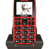 EVOLVEO EasyPhone, mobilný telefón pre seniorov s nabíjacím stojanom (červený)