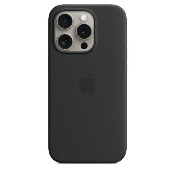 APPLE iPhone 15 Pre Silicone Case with MS - Black