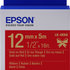 EPSON POKLADNÍ SYSTÉMY Epson zásobník se štítky – saténový pásek, LK-4HKK, zlatá/červená, 12 mm (5 m)