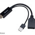AKASA redukcia z HDMI na DisplayPort, s napájacím káblom USB 4K@60Hz, 25 cm