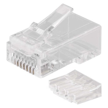 EMOS Konektor RJ45 pre UTP kábel (drôt), biely