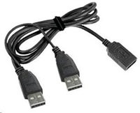 Kábel USB GEMBIRD 2.0 A-A predĺženie 1m DUAL (prídavné napájanie)