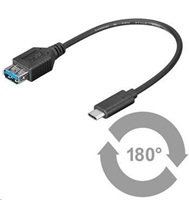 Adaptér PREMIUMCORD USB 3.1 C/male - USB 3.0 A/samica, OTG, 0,2 m