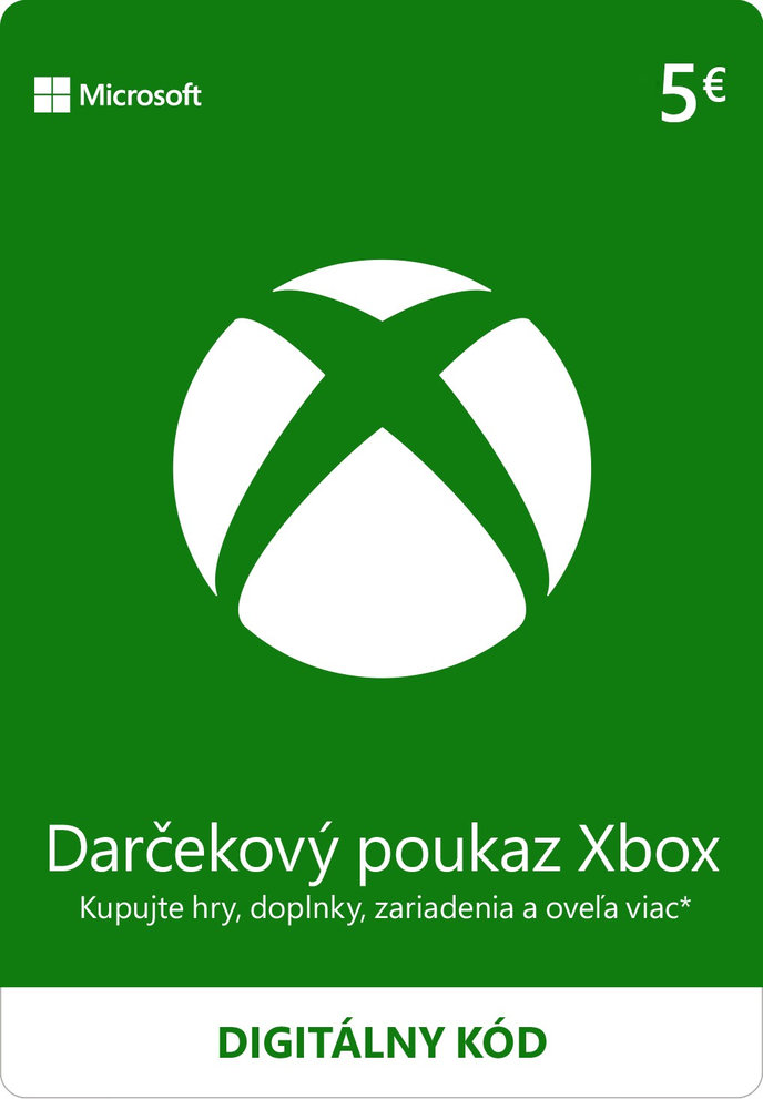 MICROSOFT ESD XBOX - Dárková karta Xbox 5 EUR