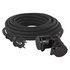 EMOS Vonkajší predlžovací kábel 15 m / 2 zásuvky / čierny / guma / 230 V / 1,5 mm2