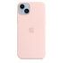 APPLE iPhone 14+ Silicone Case with MS - Chalk Pink