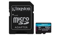 Kingston Canvas Go Plus A2/micro SDXC/512GB/UHS-I U3/Class 10/+ Adaptér