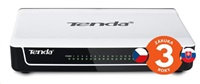 Tenda S16 - 16x 10/100 Mbps Fast Ethernet Switch, Fanless-bez ventilátorov, Desktop