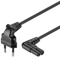PremiumCord Kabel síťový 230V k magnetofonu se zahnutými konektory 5m