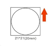 Niimbot štítky R 21x21mm 300ks RoundB pro B21, B21S, B3S, B1