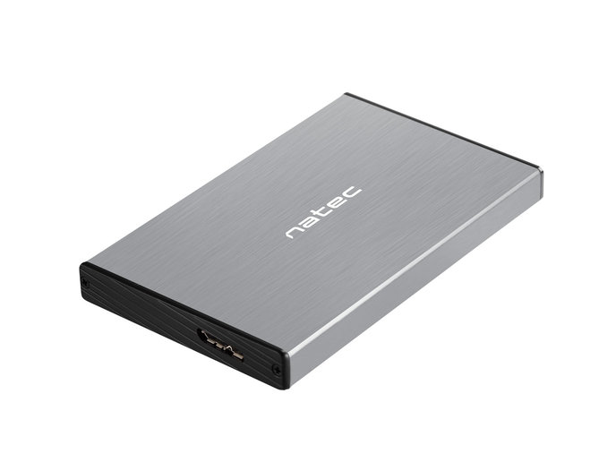 Externý box pre HDD 2,5" USB 3.0 Natec Rhino Go, šedý, hliníkové telo