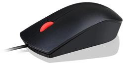 Optická myš Lenovo Essential/Kancelárska/Optická/1 600 DPI/Drôtová USB/Čierna