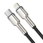 Baseus Cafule Series USB-C na Lightning PD 20W nabíjací/dátový kábel 0.25 m, čierna