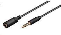PREMIUMCORD kábel Jack 3,5 mm 4 pin M/F 1 m pre Apple iPhone, iPad, iPod