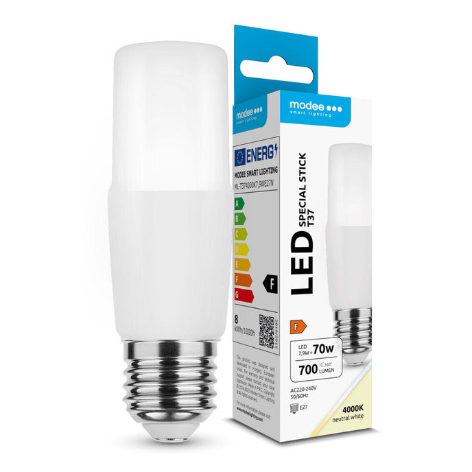 MODEE LIGHTNING Modee Lighting LED žiarovka E27 7,9W 4000K T37 (70W)