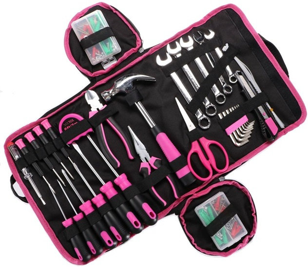 Sixtol Sada nářadí HOME PINK 120 BAG