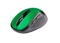 Bluetooth optická myš C-TECH Myš WLM-02/Ergonomická/Optická/Pre pravákov/1 600 DPI/Bezdrôtová USB/Čierna-zelená
