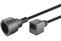 Predlžovací kábel PREMIUMCORD 230V s konektorom EURO C14 (pripojenie IEC) , 20 cm