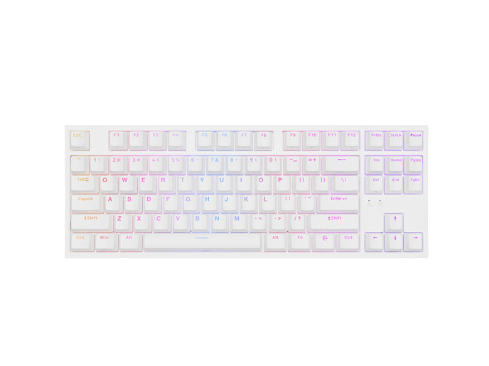 Herná klávesnica Genesis herní mechanická klávesnice THOR 404/RGB/Khail Box Brown/Drátová USB/US layout/Bílá