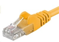 PremiumCord Patch kábel UTP RJ45-RJ45 CAT6 0.25 m žltá