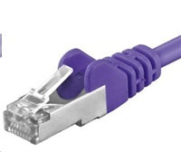 PREMIUMCORD Patch kábel CAT6a S-FTP, RJ45-RJ45, AWG 26/7 3m fialový