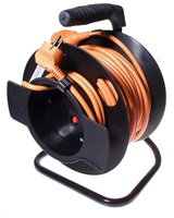 PREMIUMCORD Predlžovací kábel 230V bubon 50m, čierny