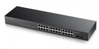 ZYXEL 24xGb 2xSFP fanless rack web sw.GS1900-24 v2