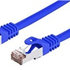 C-TECH kabel patchcord Cat6, FTP, modrý, 0,25m