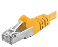 PREMIUMCORD Patch kábel CAT6a S-FTP, RJ45-RJ45, AWG 26/7 0,25m žltý