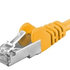 PREMIUMCORD Patch kábel CAT6a S-FTP, RJ45-RJ45, AWG 26/7 0,25m žltý