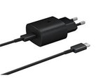 Cestovná nabíjačka Samsung EP-TA800XBE, rýchle nabíjanie 25 W, kábel USB-C, čierna