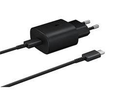 Cestovná nabíjačka Samsung EP-TA800XBE, rýchle nabíjanie 25 W, kábel USB-C, čierna