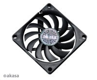 Ventilátor AKASA Slimfan, 80 x 10 mm, klzné ložisko, pre systémy HTPC